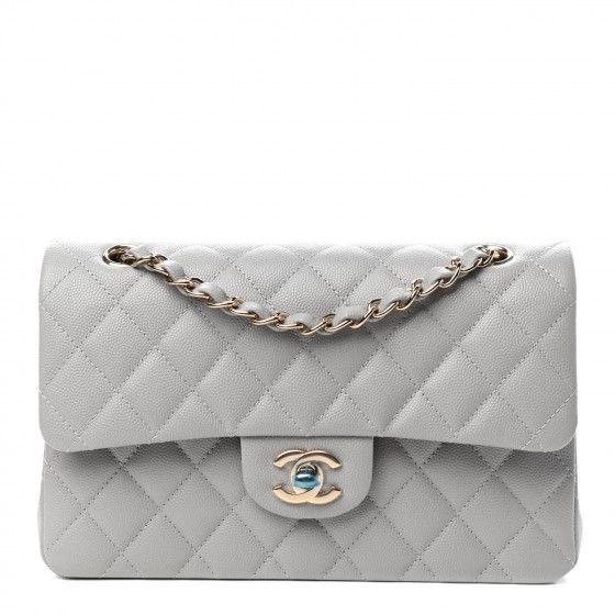 CHANEL

Caviar Quilted Small Double Flap Grey | Fashionphile