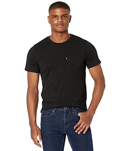 Levi's Mens Short Sleeve Classic Pocket Tee (Available In Big) T-Shirt, Mineral Black Slub, Medium US | Amazon (US)
