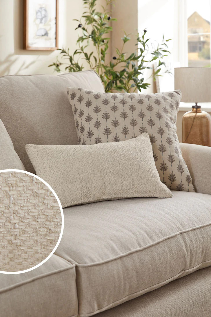 Natural 40 x 59cm Ashton Chenille Cushion | Lipsy