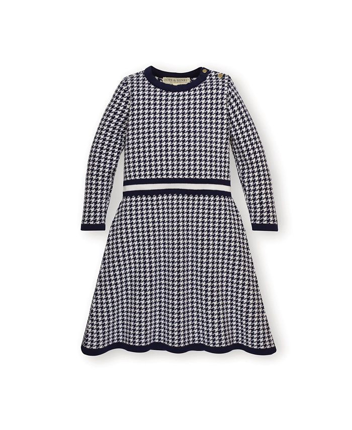 Hope & Henry Girls' Long Sleeve Fit and Flare Sweater Dress, Kids & Reviews - Kids - Macy's | Macys (US)
