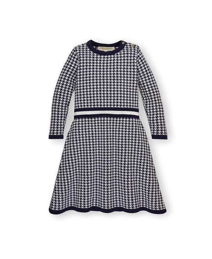 Hope & Henry Girls' Long Sleeve Fit and Flare Sweater Dress, Kids & Reviews - Kids - Macy's | Macys (US)