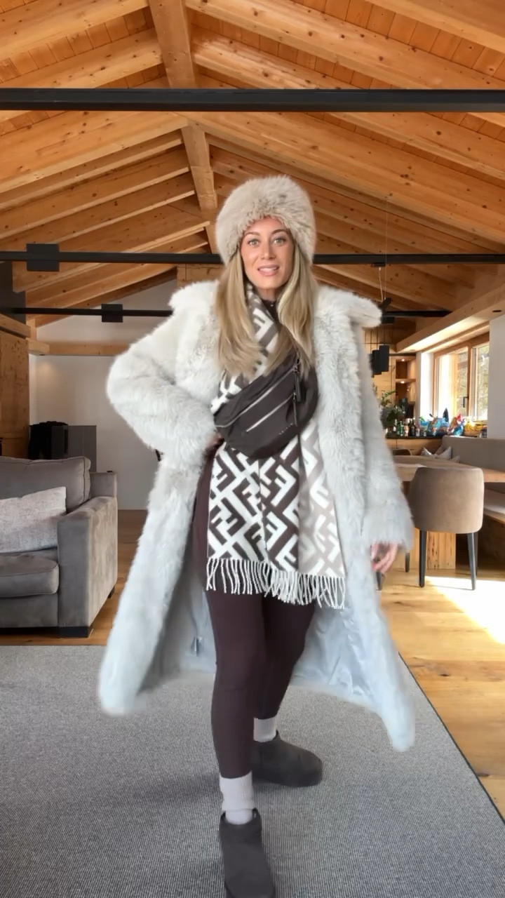 Ski trip OOTD Amazon jumpsuit styled with a fur coat, @Alo Yoga  fur hat, @Varley  belt bag, Fendi scarf and Ugg platforms.

ski outfit, apres ski outfit, ski trip outfit, snow outfit, winter travel outfit, fur coat outfit

#LTKSeasonal #LTKTravel #LTKootd