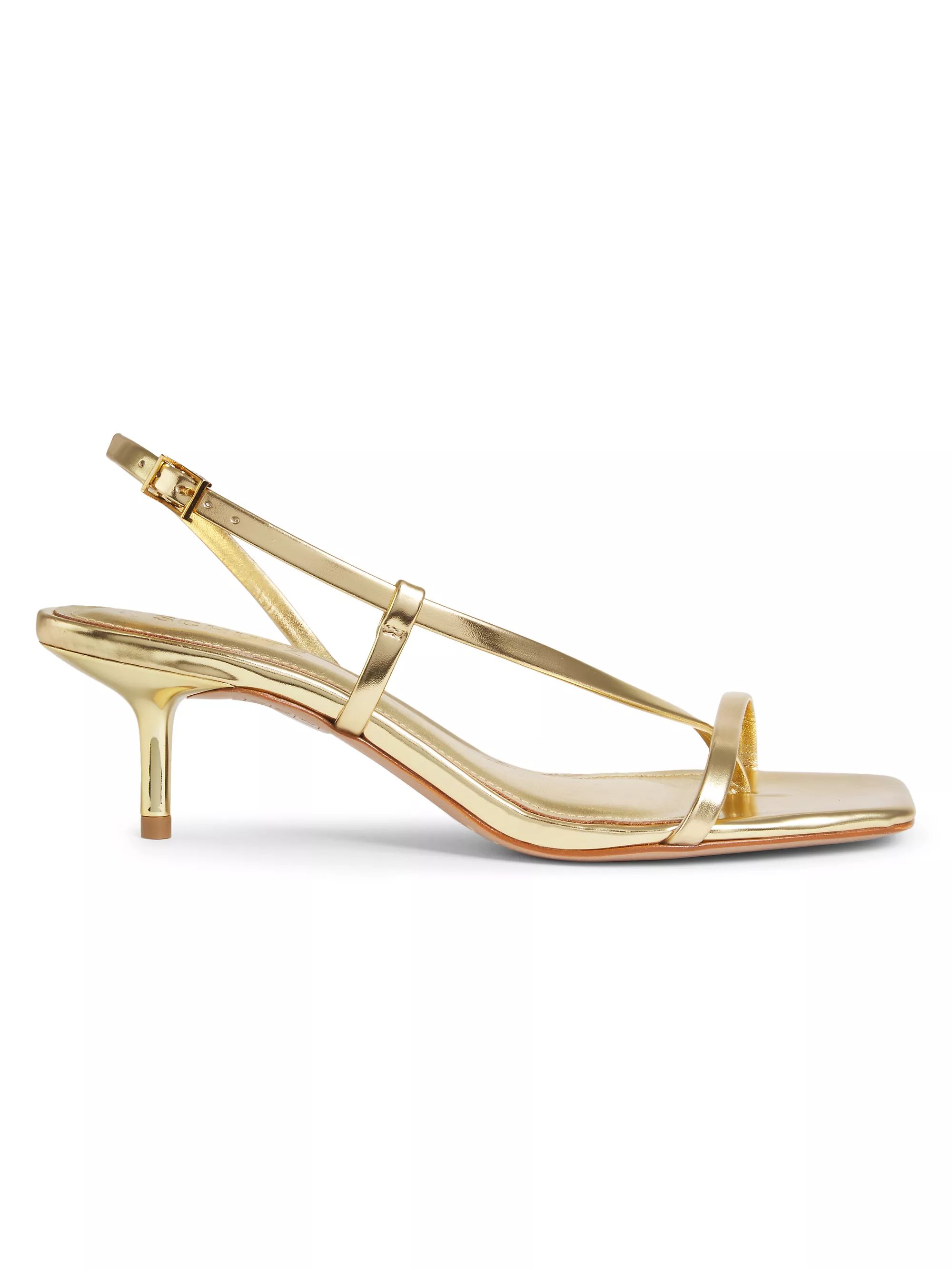 Heloise 55MM Metallic Leather Slingback Sandals | Saks Fifth Avenue