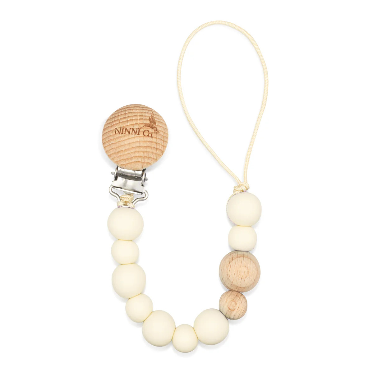 Ninni Co. Marshmallow Cream Pacifier Clip | Ninni Co