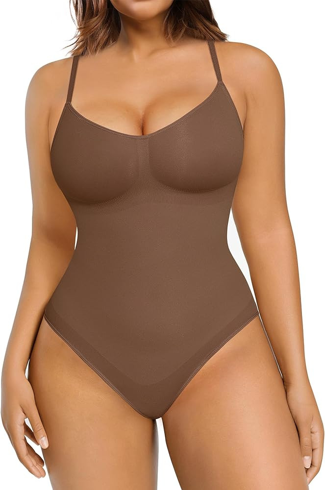 FeelinGirl Shapewear Bodysuit Sculpting Tummy Control Body Shaper for Women Seamless Plus Size Bu... | Amazon (US)