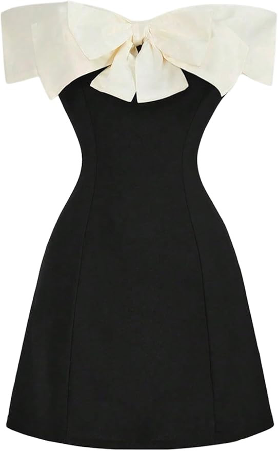 GORGLITTER Women's Bow Strapless Bodycon Mini Dress Off The Shoulder Wedding Guest Birthday Cockt... | Amazon (US)