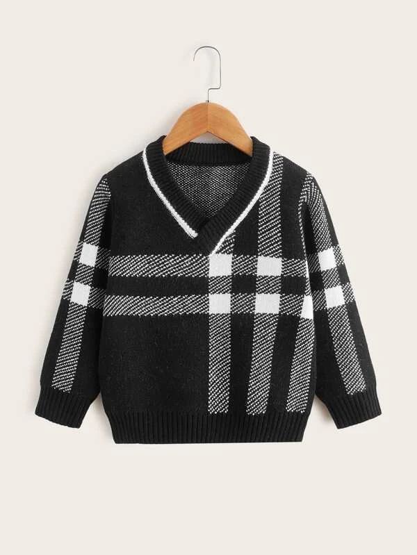 Toddler Boys Plaid Pattern Sweater
   
      SKU: sk2110211323150292
          (1 Reviews)  
    ... | SHEIN