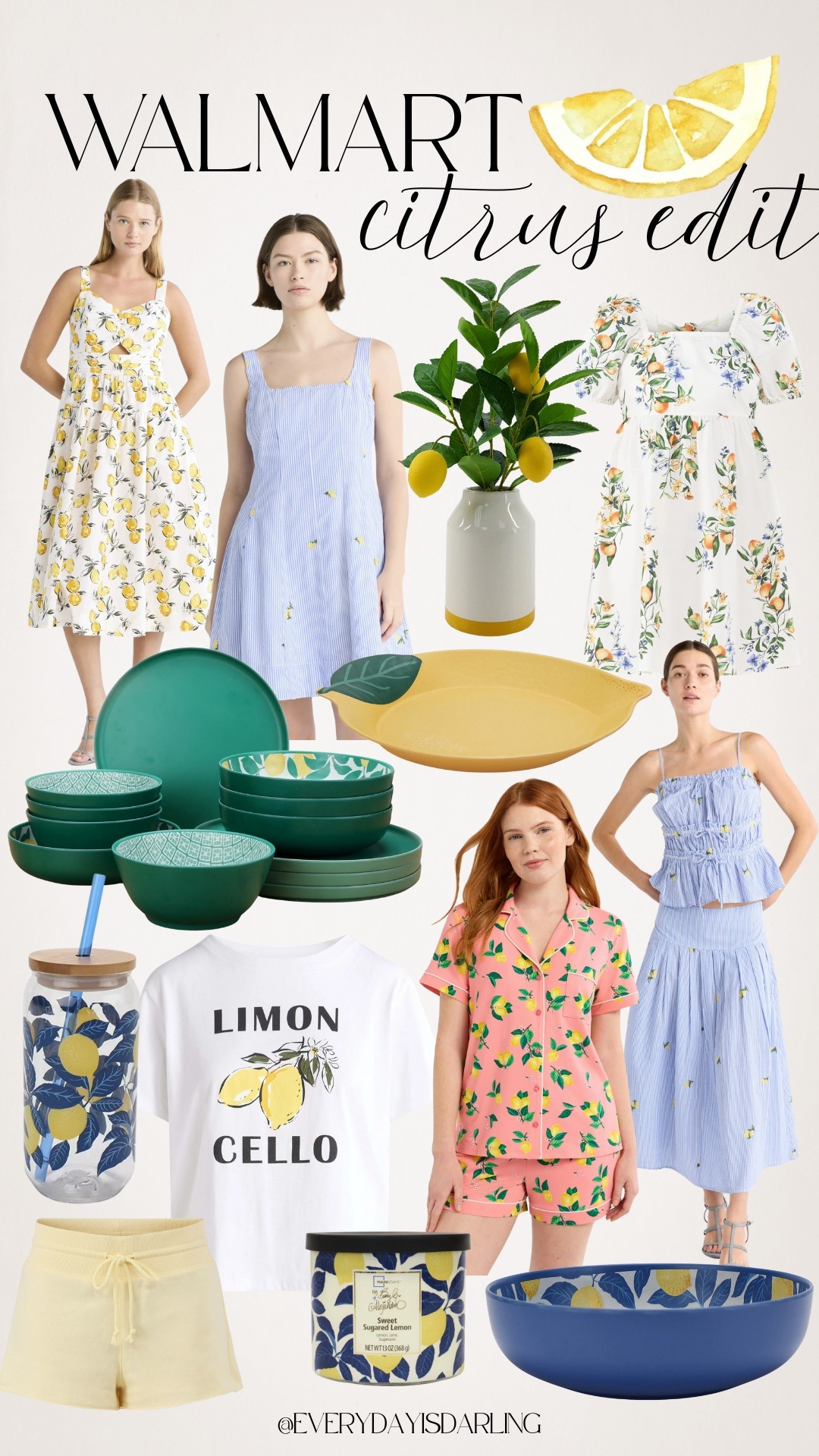 Squeeze the day with these citrus-themed Walmart finds! From zesty home decor to fresh and fun women’s fashion, plus the cutest kitchen and serving essentials — it’s all giving major sunshine vibes without breaking the bank. Perfect for spring entertaining or just brightening up your everyday! 🍋💛

#LTKSpring #WalmartFinds #CitrusVibes #HomeDecorInspo #SpringStyle #KitchenGoals #LTKHome #LTKUnder50 #WalmartStyle #ColorfulLiving #HostessVibes #LTKKitchen