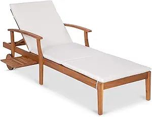 Best Choice Products 79x26in Acacia Wood Chaise Lounge Chair Recliner, Outdoor Furniture for Pati... | Amazon (US)