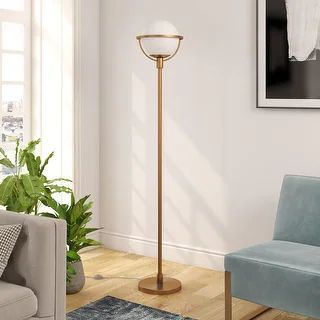 Cieonna Brass Globe & Stem Floor Lamp (Brass) | Bed Bath & Beyond