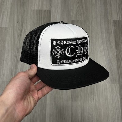 Chrome Hearts Hollywood Trucker Hat Black/White | eBay CA