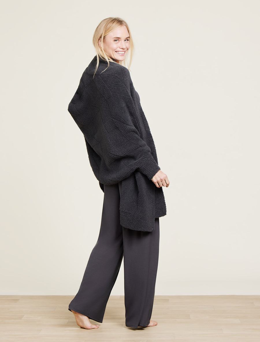 CozyChic® Cable Weave Blanket Wrap | Barefoot Dreams