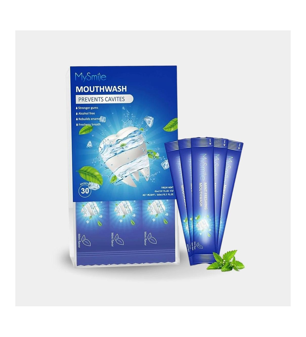 MySmile Mouthwash Alcohol Free, Mouth Wash for Adults, Travel Mouthwash Helps Kill 99% of Bad Breath Germs, Prevents Cavities, Fluoride Free, Fresh Mi | Macy's