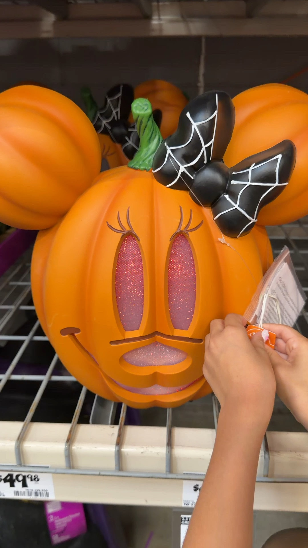 $49 Minnie Mouse pumpkin
