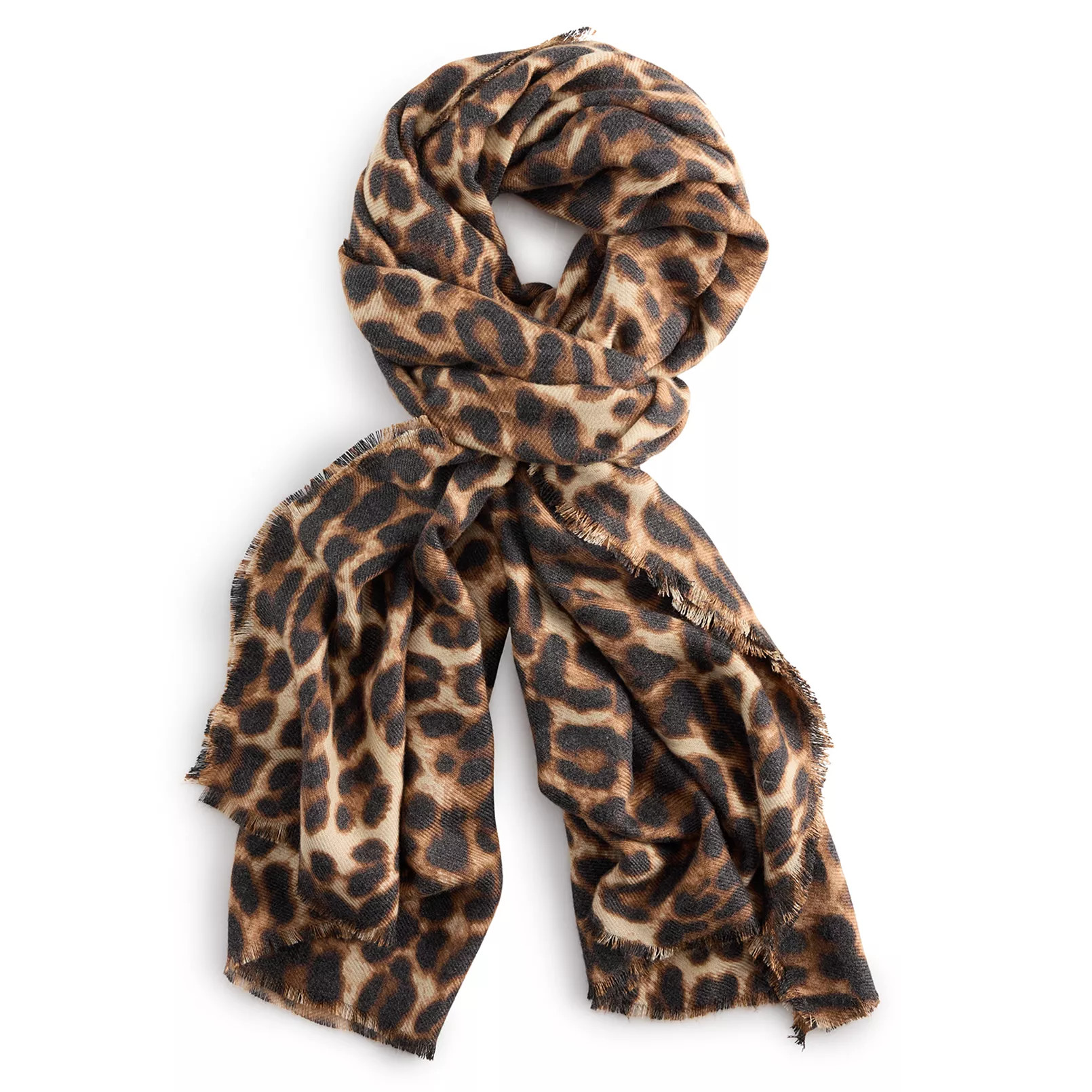 Women's Nine West Hazy Leopard Softy Scarf | Kohl's
