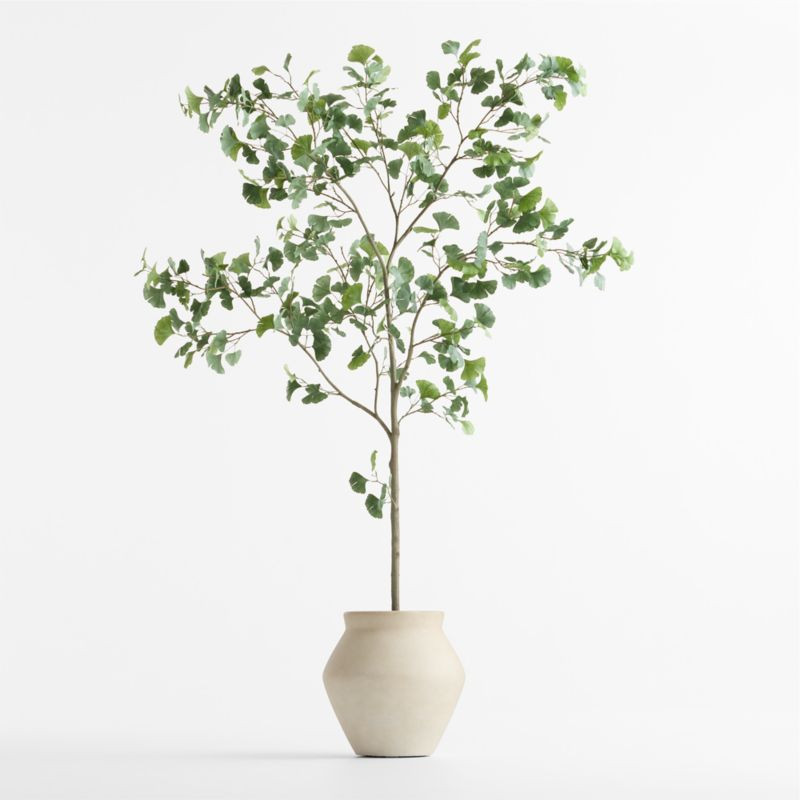 Potted Faux Ginkgo Tree 8' | Crate & Barrel | Crate & Barrel