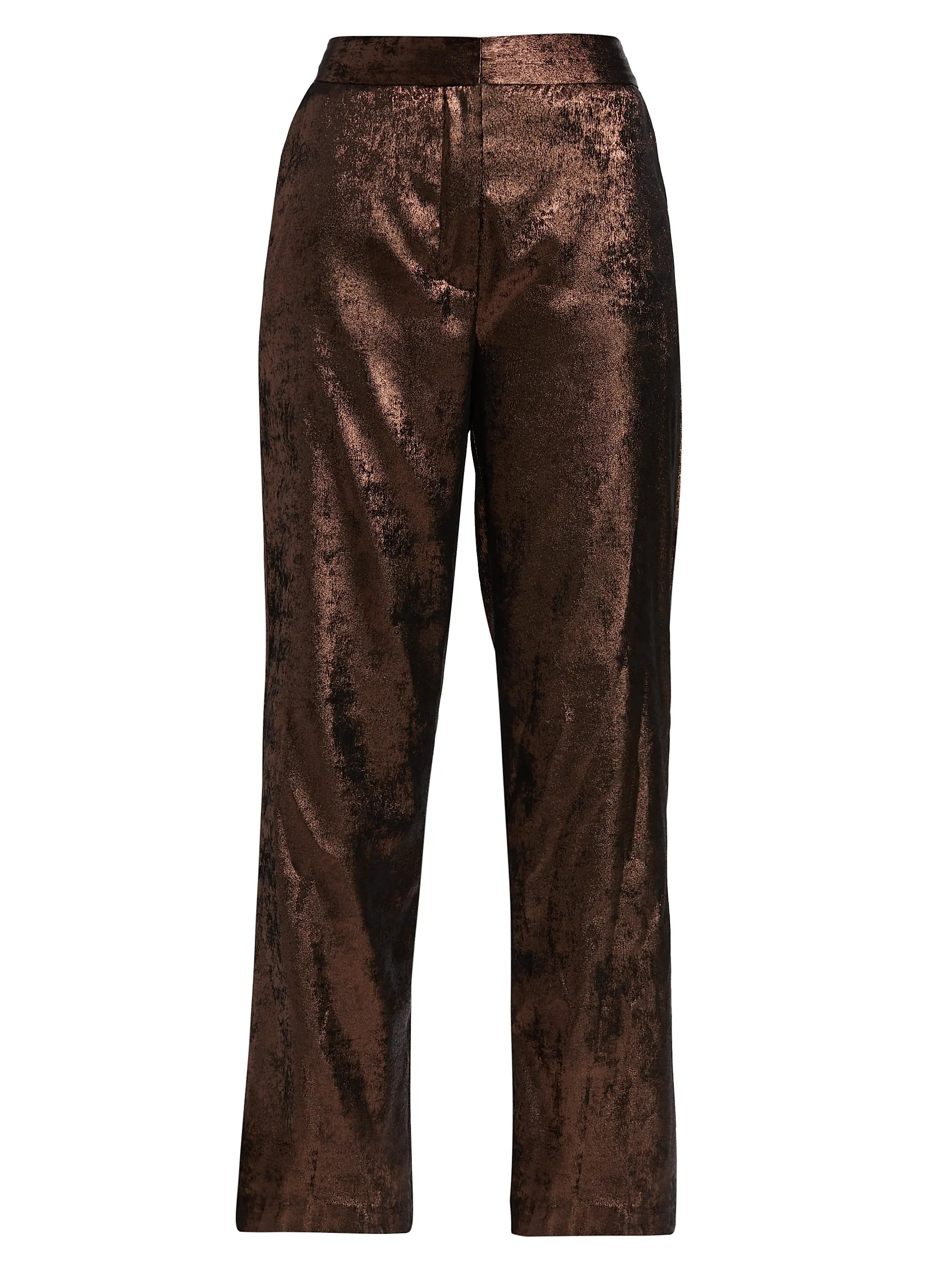 Hannah Gilded Straight-Leg Trousers | Saks Fifth Avenue