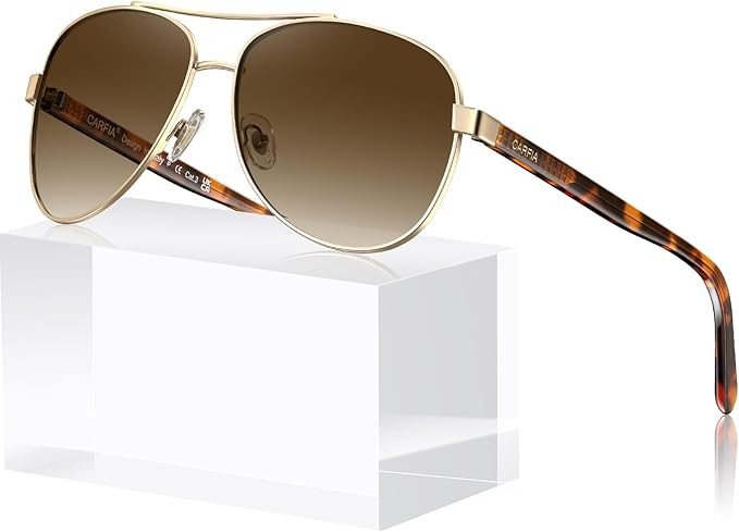 CARFIA Polarized Sunglasses for Women – Acetate Arms, UV400, Lightweight & Flattering Fit CA321... | Amazon (US)