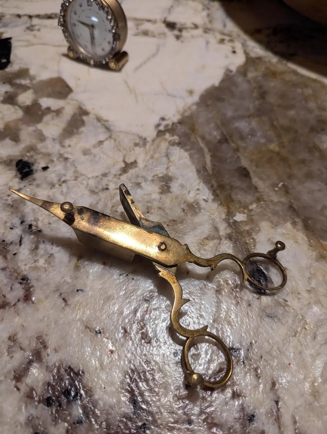 Vintage Cast Brass Snuffer Scissors, Wick Trimmer | Etsy (US)