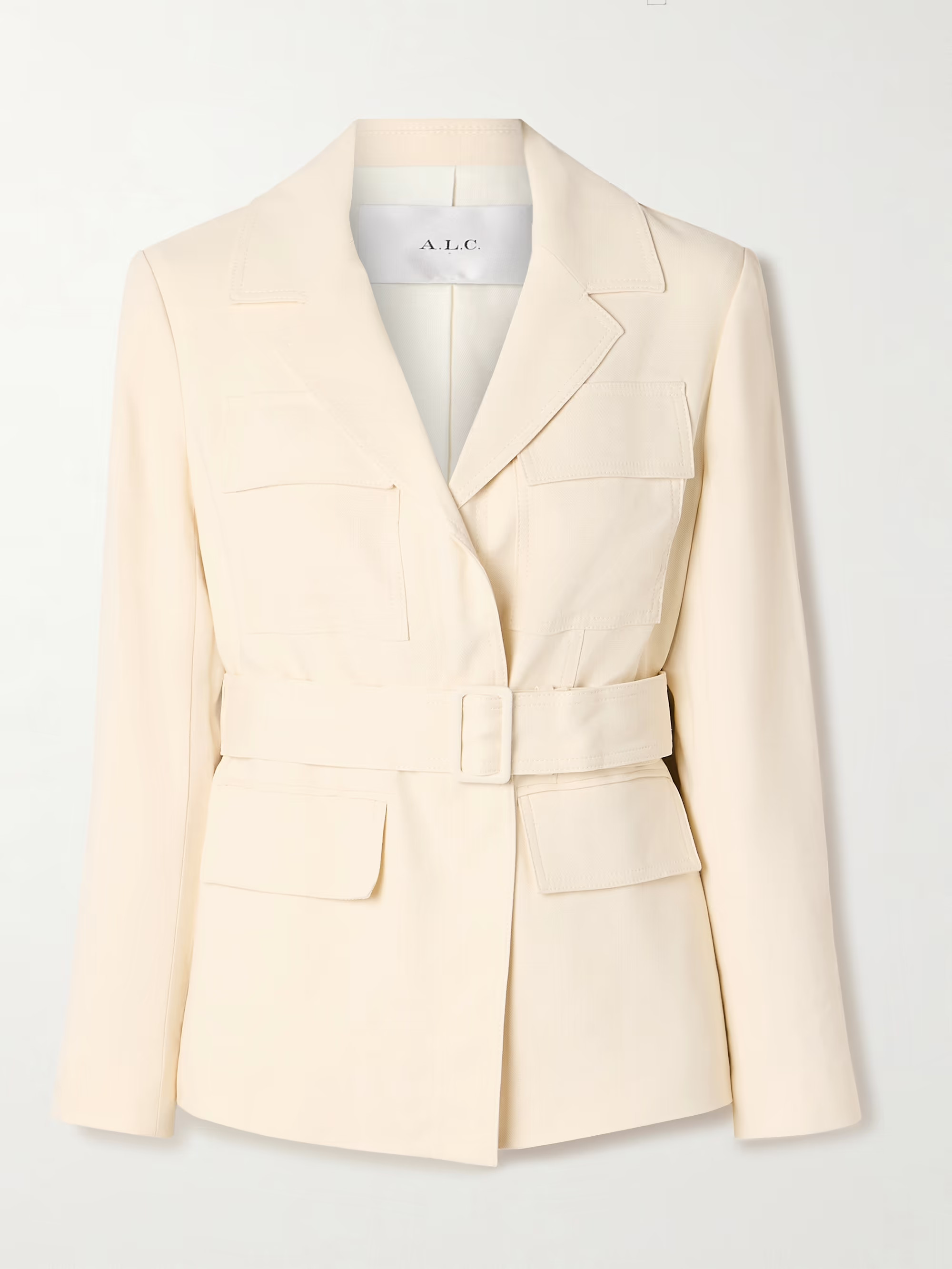 Savannah belted linen-blend twill jacket | NET-A-PORTER (US)
