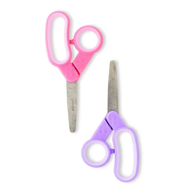 Pen and Gear Blunt Tip 5" Scissors for Kids 4+, School Supplies, Light Pink/Purple, 2 Pack | Walmart (US)