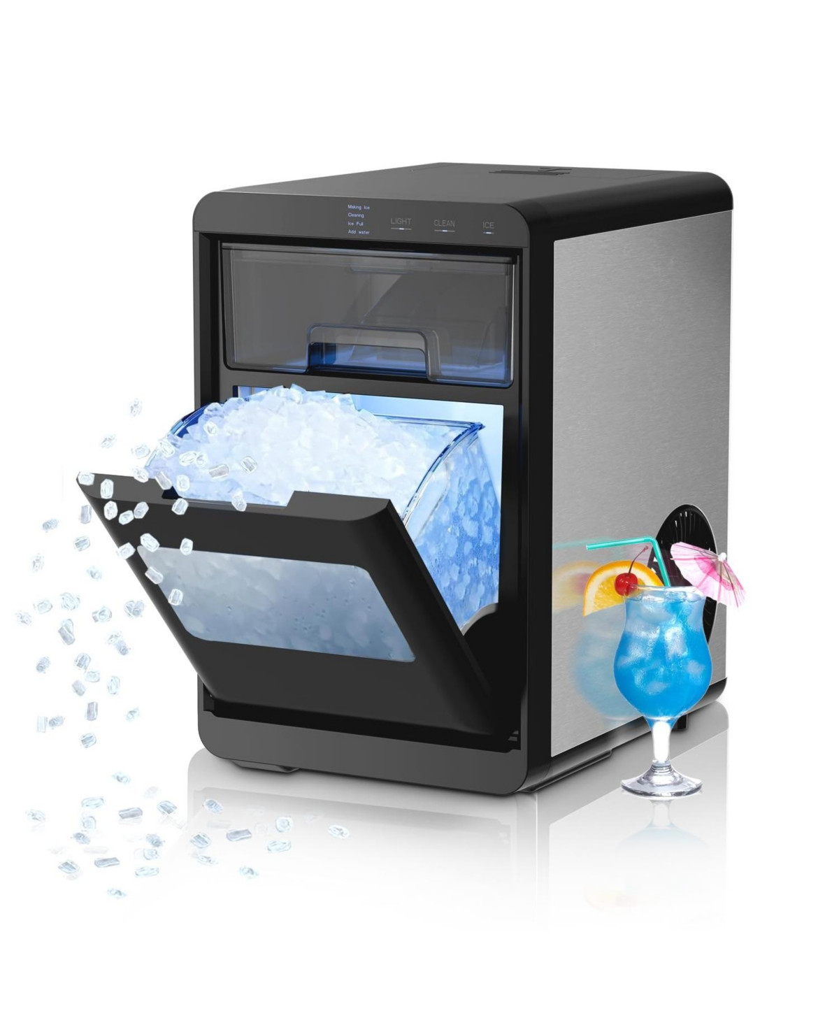 Cowsar Nugget Ice Maker Countertop - 44LB/Day, Self-Cleaning Portable Ice Machine with Led Display, 10-15 Minute Fast Ice Making for Home/Office/Bar | Macy's
