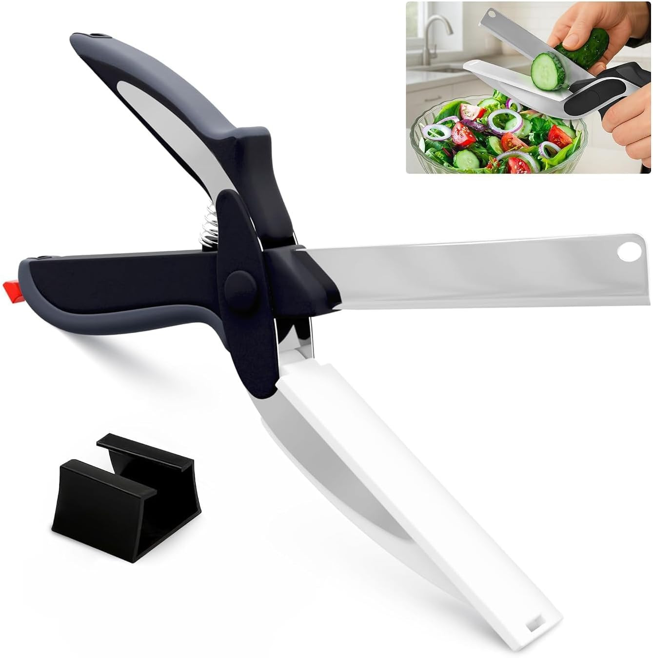 2 in 1 Kitchen Scissors for Food, Cutting Board Scissors with Safety Lock | Amazon (US)