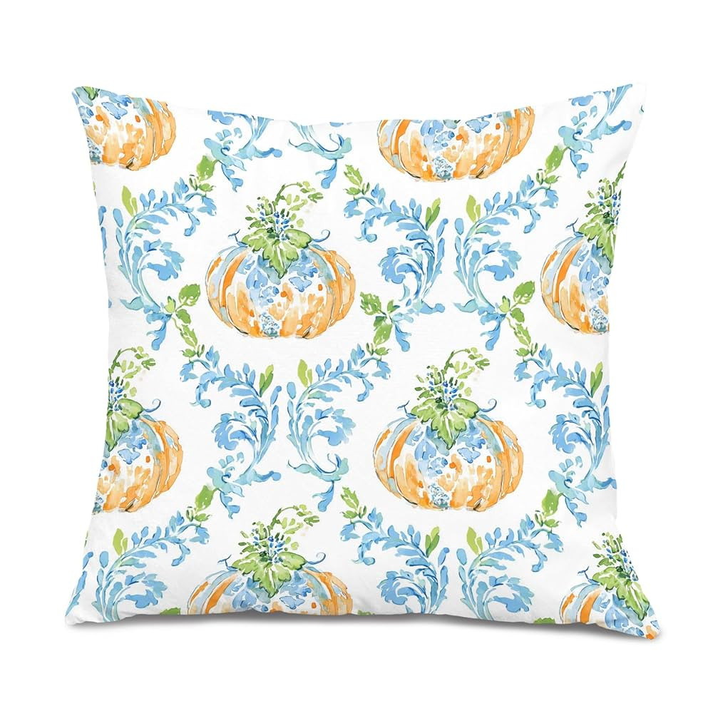 Grandmillennial Pumpkin Fall Throw Pillow Covers 18x18, Grandmillennial Home Decor, Grand Millenn... | Amazon (US)
