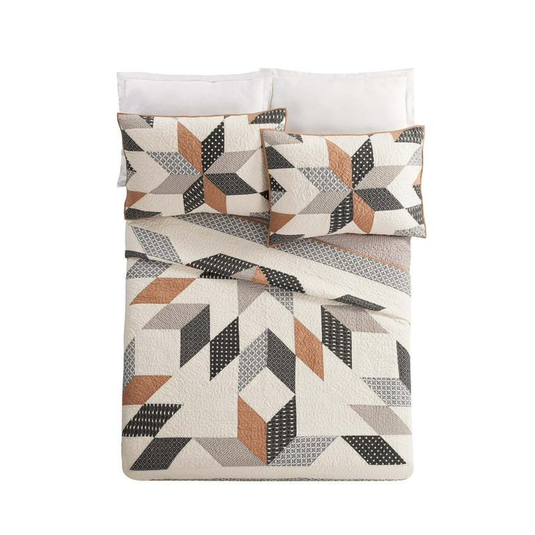 Better Homes & Gardens Off-White Starburst Cotton Quilt, King - Walmart.com | Walmart (US)