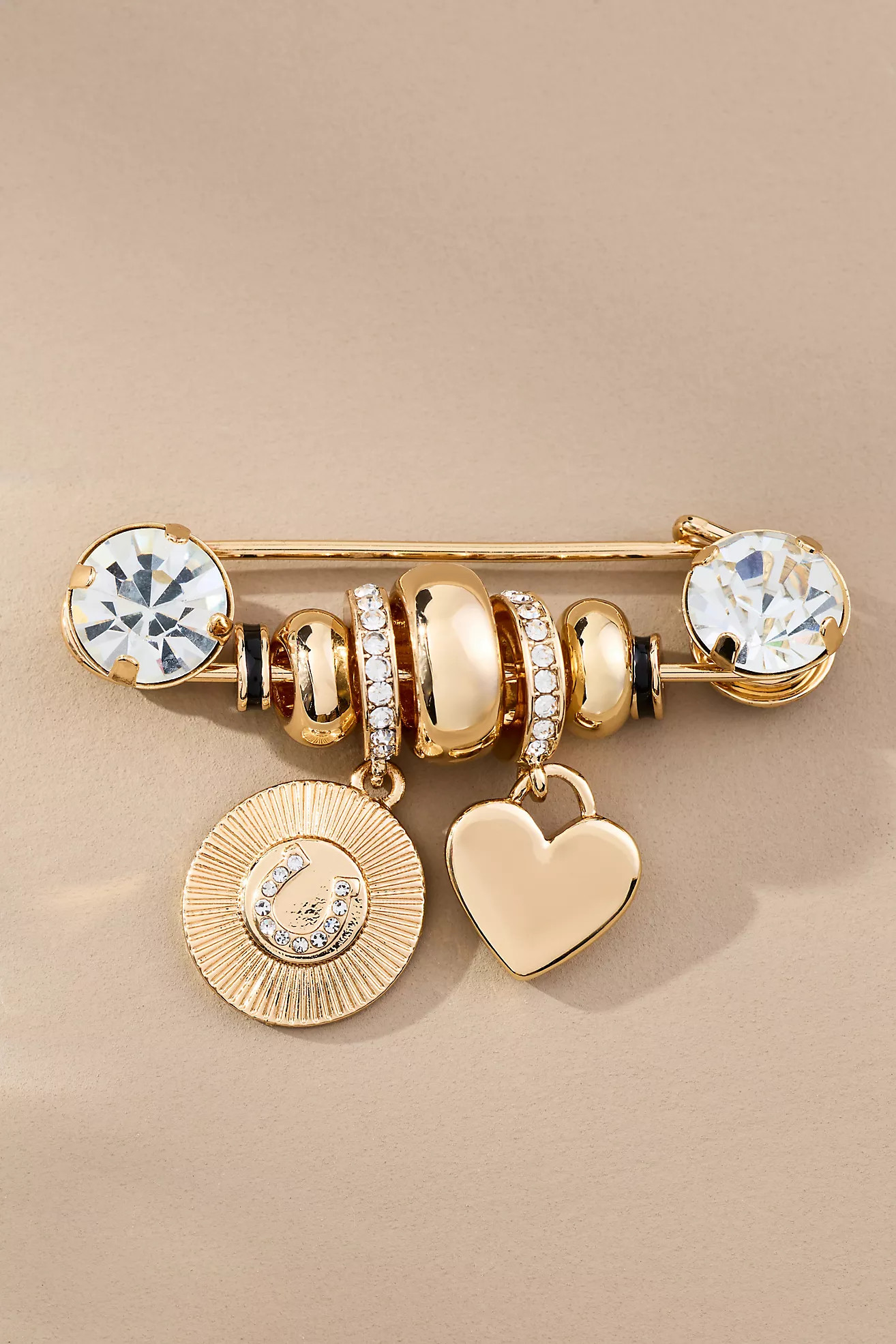 Charmed Crystal Paperclip Brooch | Anthropologie (US)