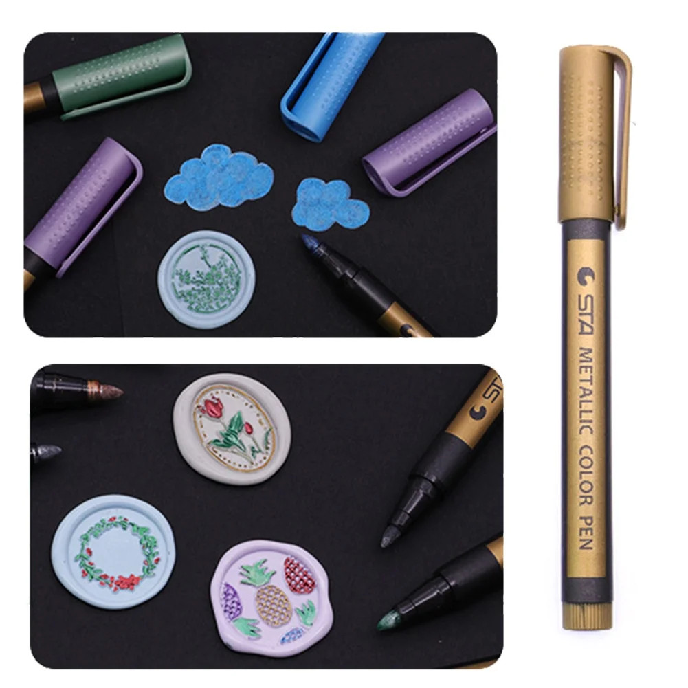 Kotyreds Color Markers Scrapbooking Sealing Wax Marker Pen for Metal Ceramics Wood Rubber | Walmart (US)