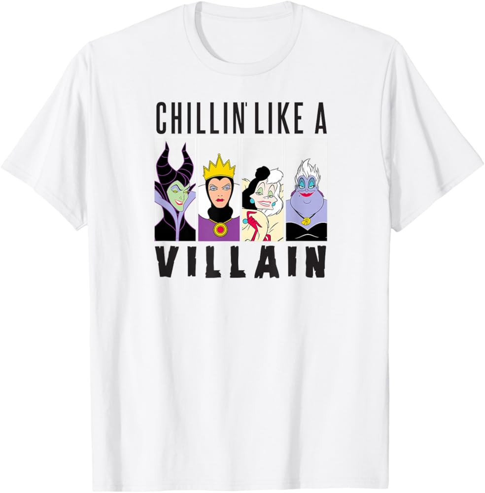 Disney: Villain Gang: Ursula,Evil Queen,Cruella,Maleficent T-Shirt | Amazon (US)