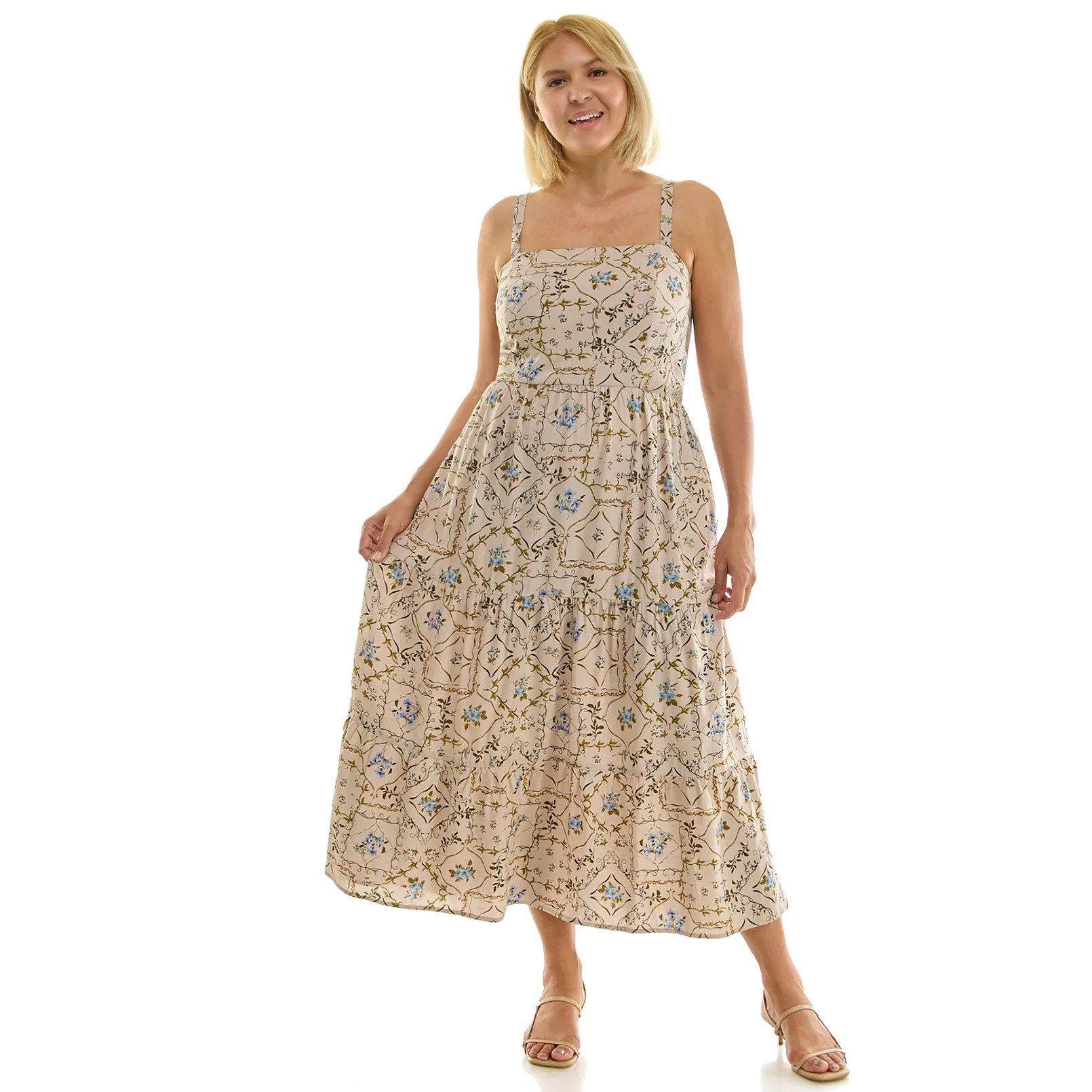 Juniors' Plus Size Lily Rose Square Neck Maxi Dress | Kohl's