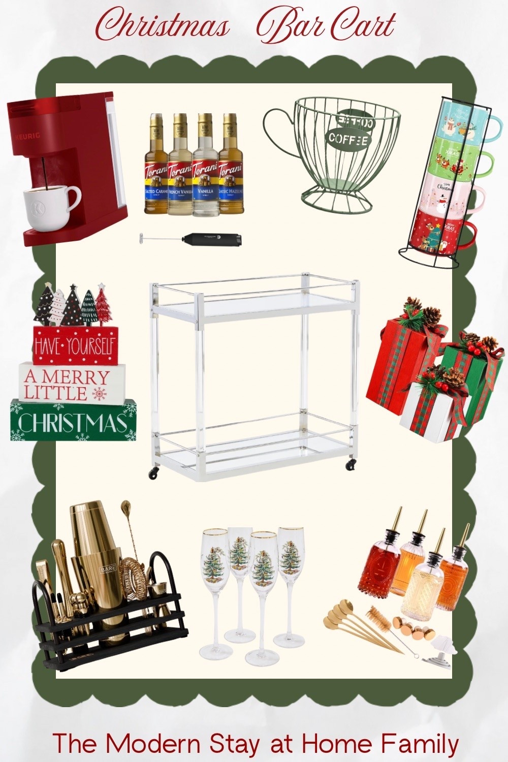 Transform your kitchen into the coziest spot in the house with a beautifully styled Christmas coffee bar! From festive mugs and holiday signs to coffee syrup organizers, Christmas canisters, garlands, mini trees, and hot cocoa essentials, these simple touches instantly make every morning feel a little more magical. Whether you’re decorating for Christmas on a budget or creating your dream holiday coffee station, these cozy finds bring warmth, charm, and festive cheer to your home all season long. Perfect for farmhouse, modern, vintage, or classic Christmas decorating styles, these affordable favorites make hosting holiday guests and enjoying quiet winter mornings even sweeter.

Christmas coffee bar, Christmas coffee station, holiday coffee bar, coffee bar decor, Christmas kitchen decor, cozy Christmas decor, Christmas mugs, hot cocoa bar, hot chocolate station, coffee syrup organizer, Christmas tiered tray, Christmas kitchen accessories, holiday kitchen decor, festive kitchen ideas, farmhouse Christmas decor, modern Christmas decor, Christmas countertop decor, Christmas canisters, holiday mugs, Christmas signs, Christmas decorating ideas, cozy home decor, winter home decor, holiday hosting, festive home, Christmas inspiration, Amazon home finds, holiday entertaining, seasonal decor, kitchen styling, LTK home finds.

#LTKSeasonal #LTKHome #LTKSaleAlert