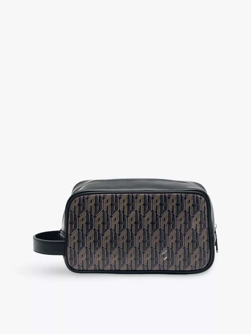 Jones Monogram Coated-Canvas Wash Bag | Selfridges