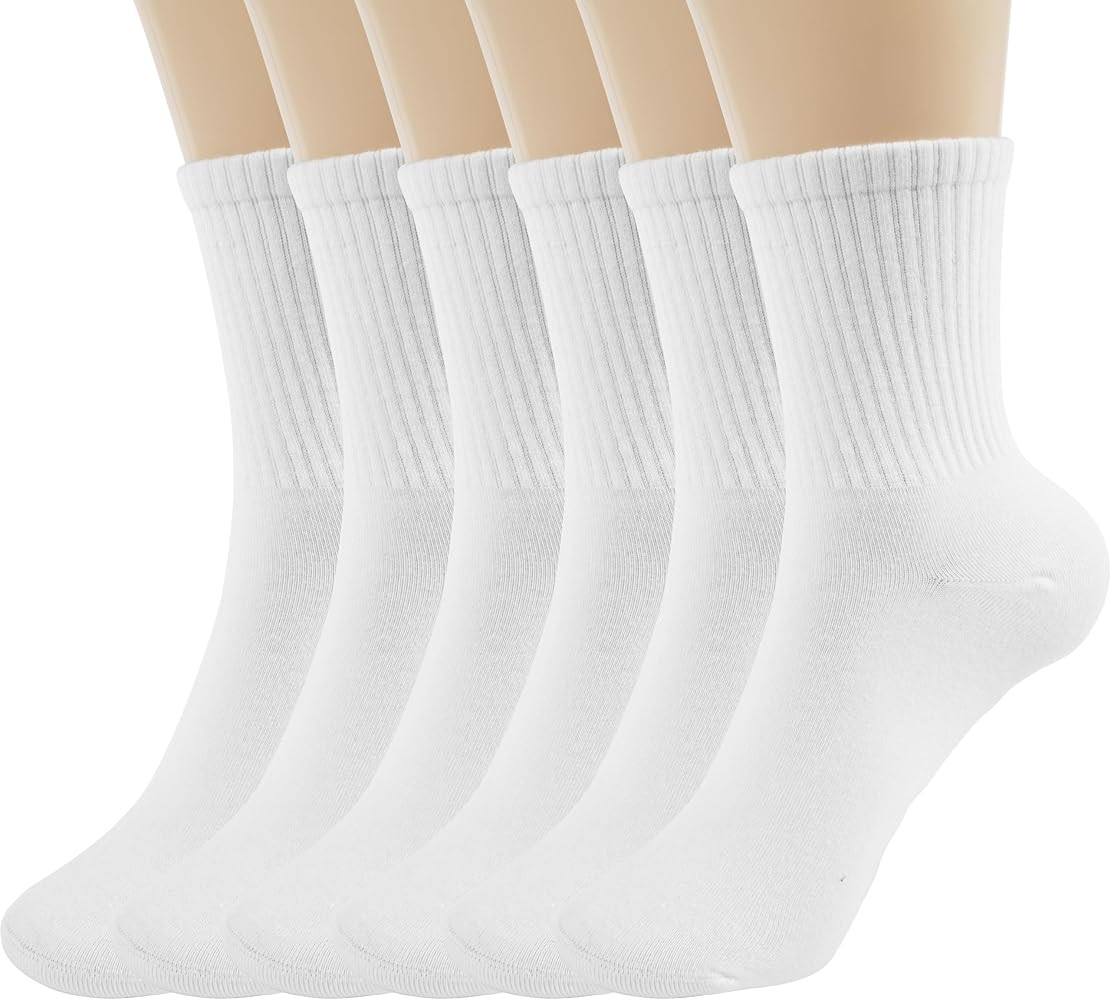 BomKinta Women Casual Calf Socks Cute Cotton Crew Socks Above Ankle Sock | Amazon (US)
