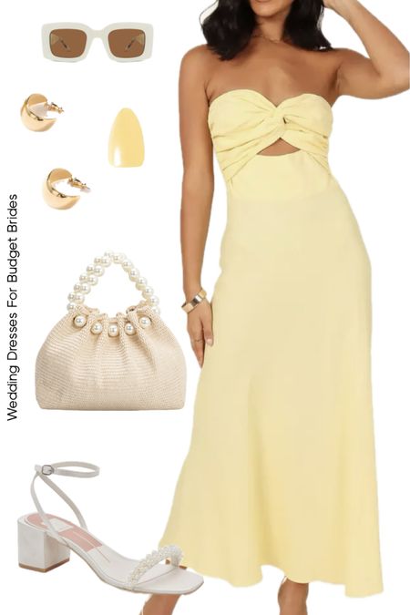 Elegant bridal shower outfit idea for the bride to be.

#nordstromrackdress #brideshoes #ruffleddresses #yellowdresses #sundresses 

#LTKStyleTip #LTKSeasonal #LTKWedding