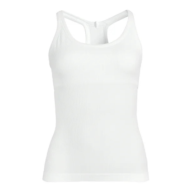 Avia Women's Seamless Rib Tank Top with Shelf Bra - Walmart.com | Walmart (US)