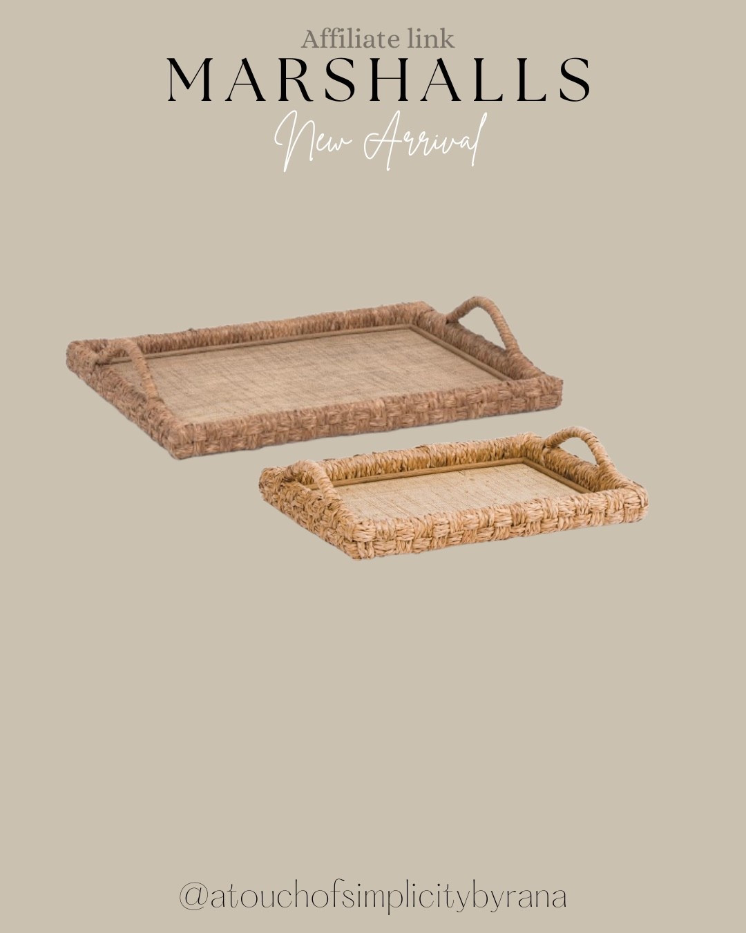 Loving those new woven trays from @Marshalls ! The large is under $50 and the small is under $25! Great dupes for high end ones at amazing prices! 

Large rectangular chunky woven tray, small chunky woven tray, Marshalls finds, affordable home decor, coffee table decor 


#LTKHome