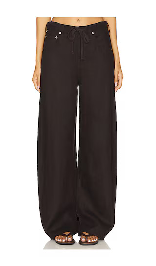 Brynn Drawstring Trouser in Chocolate | Revolve Clothing (Global)