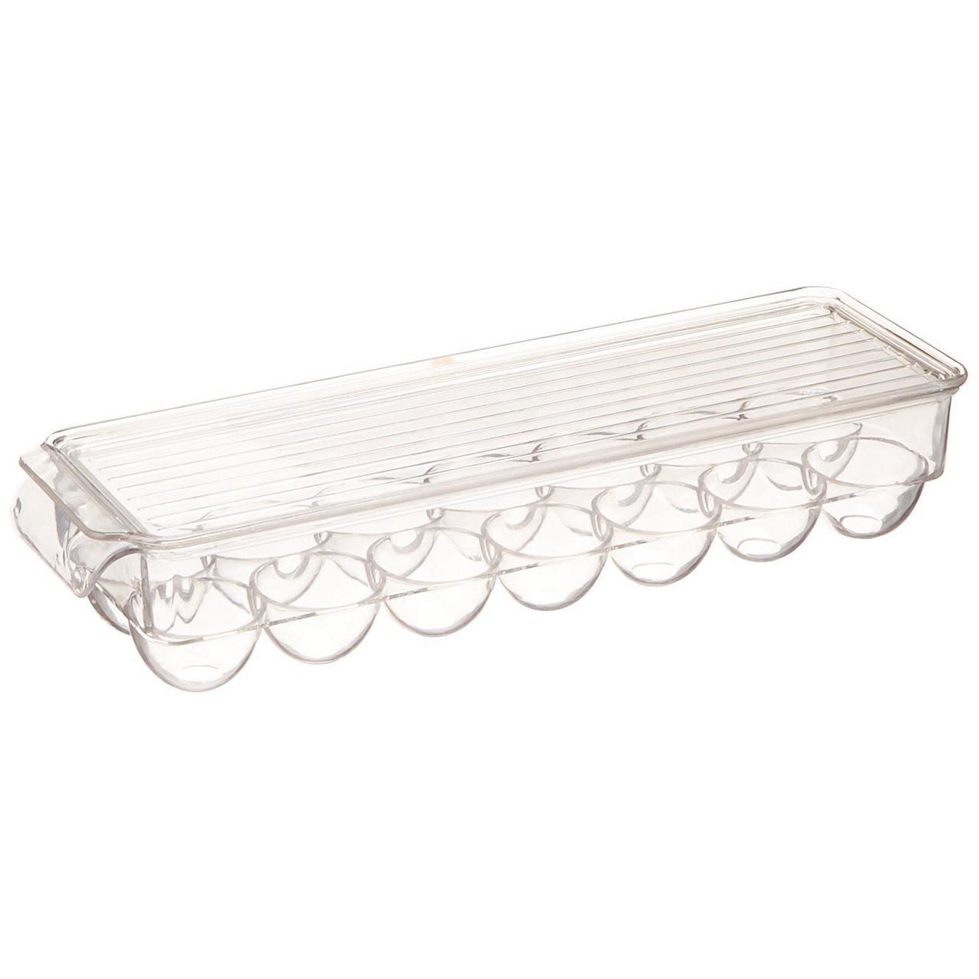 Greenco Stackable Refrigerator Egg Storage Bin With Lid, Stores 14 Eggs, Clear | Walmart (US)