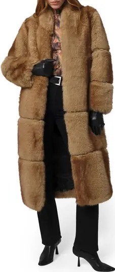 Sylke Pluche™ Faux Mink Longline Coat | Nordstrom