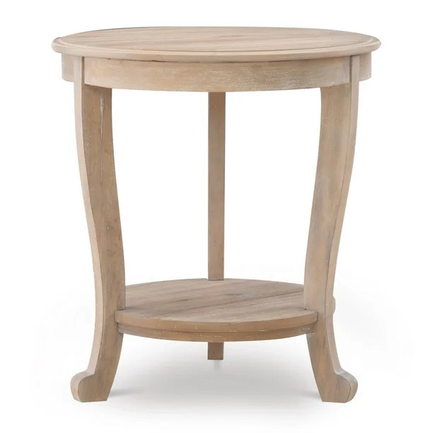 Powell Aubert Round Accent Side Table, Natural | Walmart (US)