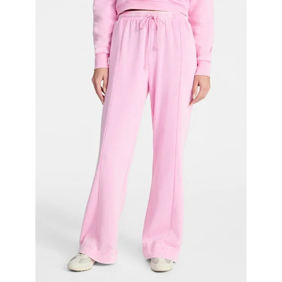 No Boundaries Mineral Wash Wide-Leg Sweatpants, 31'' Inseam, Women's XXS-XXL | Walmart (US)
