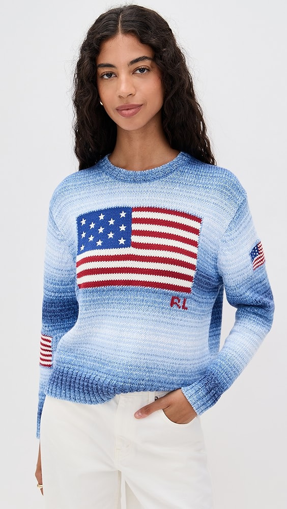 Polo Ralph Lauren Cotton Ombre Flag Sweater | Shopbop | Shopbop