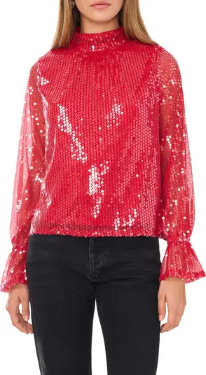 1.STATE Drape Back Sequin Top | Nordstrom | Nordstrom