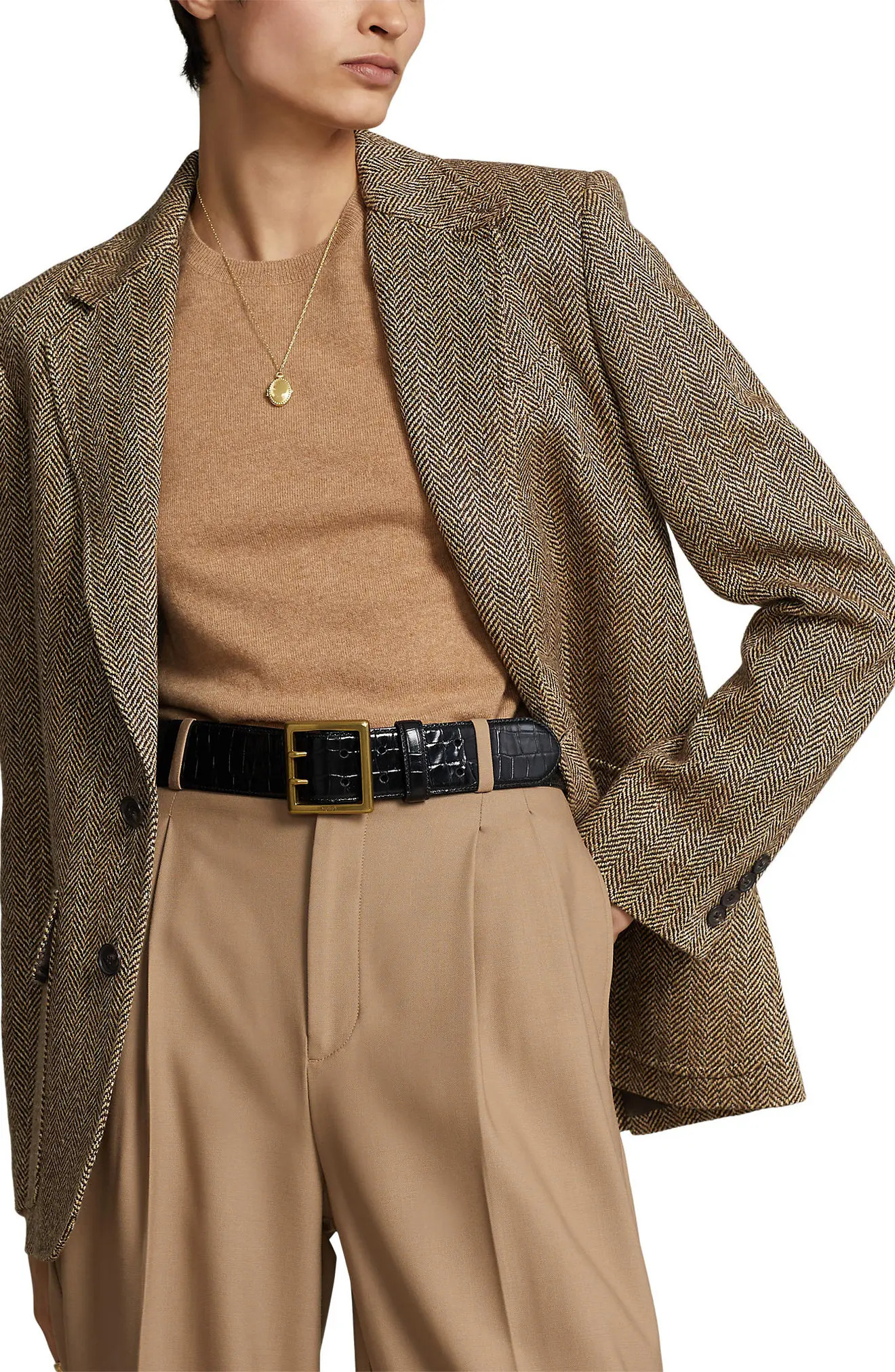 Polo Ralph Lauren Linen, Silk & Wool Herringbone Sport Coat (Women) | Nordstrom | Nordstrom