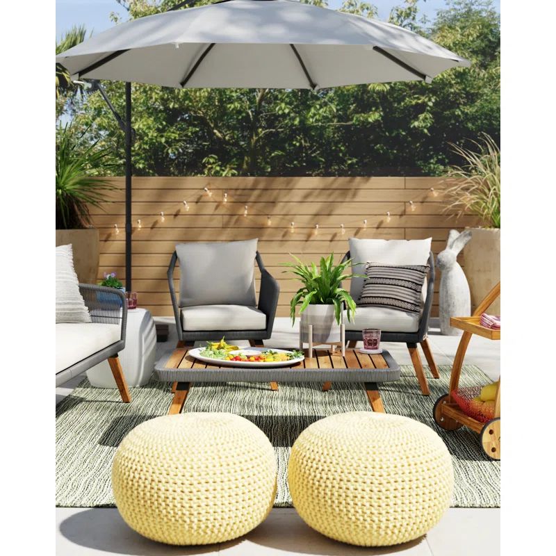 Kylie Outdoor Ottoman with Sunbrella® Cushion | Wayfair North America