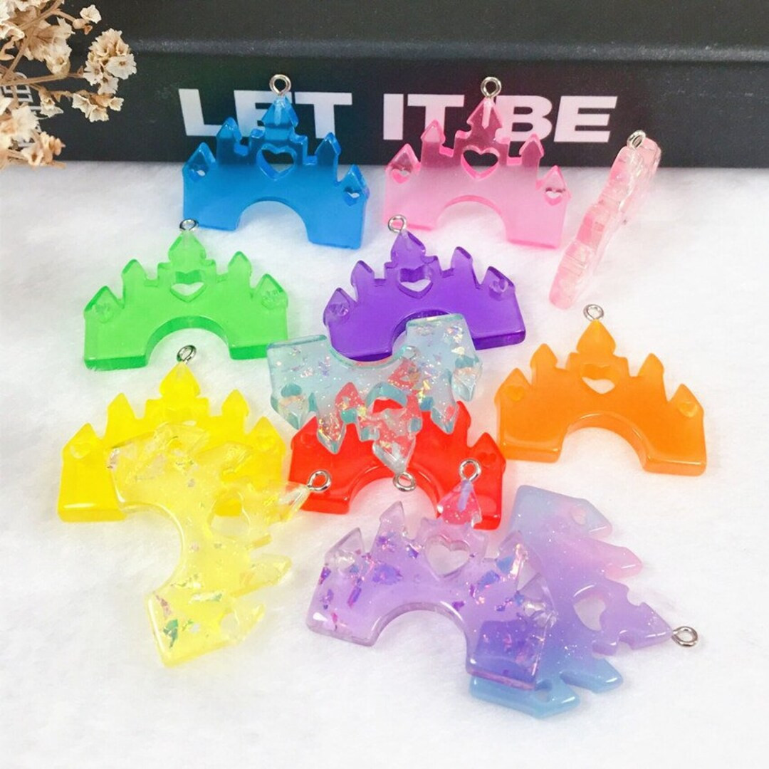 Castle Resin Charms | Multicolor Flatback Castle Resin for Necklace, Keychain, Pendant | DIY Maki... | Etsy (US)