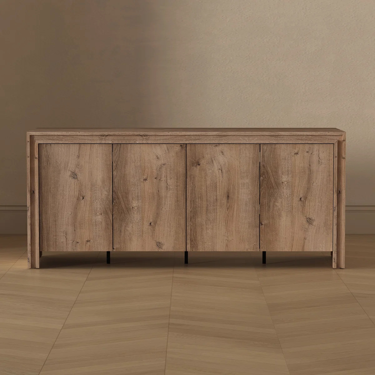 Corin 60" Contemporary 4-Door Sideboard in Brown | Wayfair North America